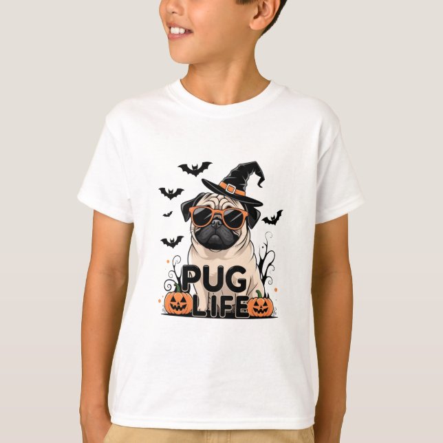 Pug Life – Funny Dog Lover T-Shirt Design 🐶😎 (Front)