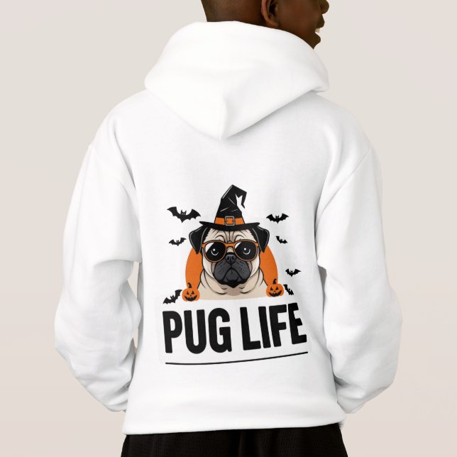  Pug Life – Funny Dog Lover T-Shirt Design 🐶😎 Hoodie (Back)