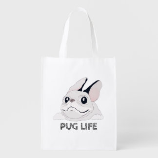 PUG LIFE GROCERY BAG