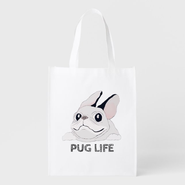 PUG LIFE GROCERY BAG (Front)