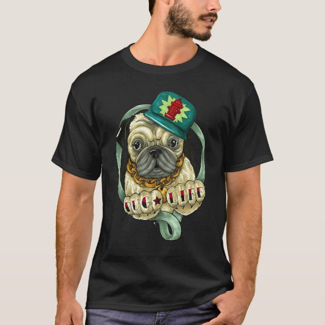 Pug Life illutration T-Shirt (Front)