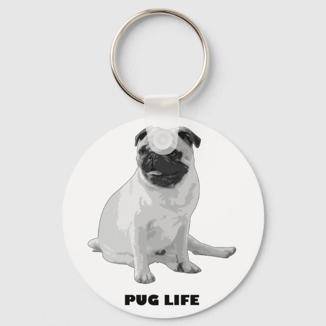 Pug Life Keychain (Front)
