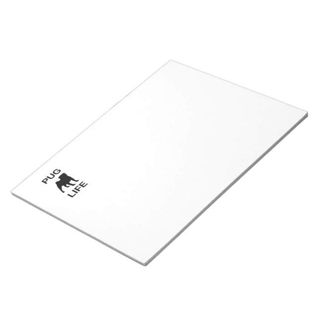 pug life notepad (Angled)
