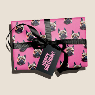 Pug Life - Pink wrapping Paper