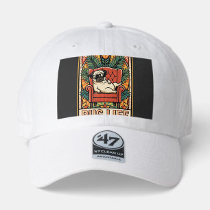 Pug Life Retro Folk Art Dog 47 Brand Hat