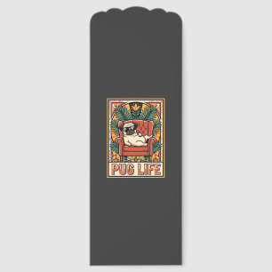 Pug Life Retro Folk Art Dog Bookmarks