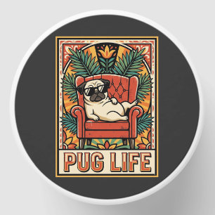 Pug Life Retro Folk Art Dog Mini Candle Favors