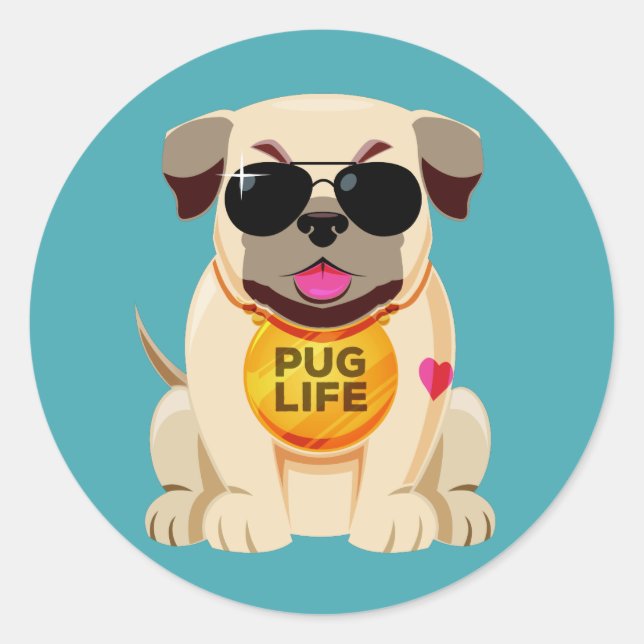 Pug Life stickers (Front)