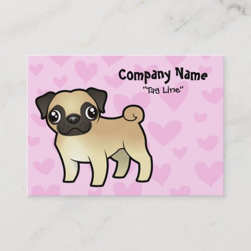 Customizable Pug Love Business Card