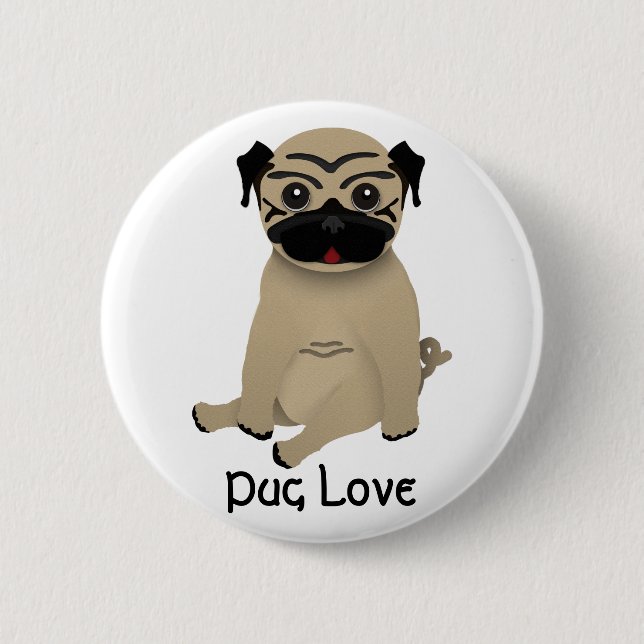 Pug Love button (Front)