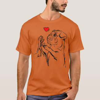 Pug Love Cute Dog Lover Owner Funny Girls Gift (1) T-Shirt