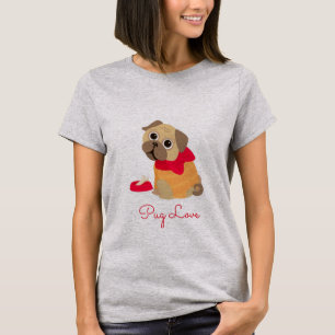 Pug Love cute pug dog animal lover T-Shirt