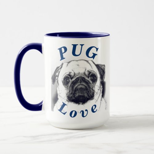 PUG Love Cutest Puppy Gift for Her Him Coffee Mug
