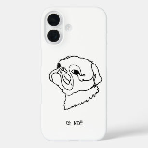 Pug Love: Editable Text Phone Case
