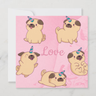 Pug Love Holiday Card