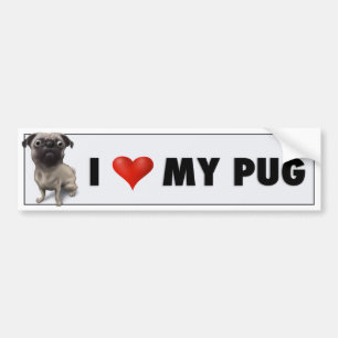 Pug Love Sticker