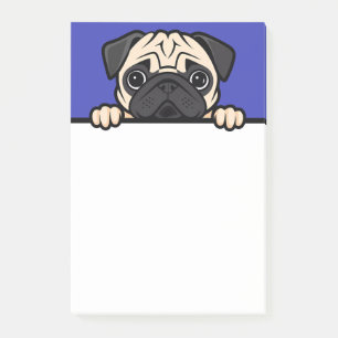Pug Lover Cute Peeking Puppy Dog Gifts Post-it Notes
