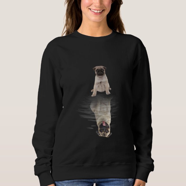 Pug Lover Cute Pug Sweatshirt (Front)