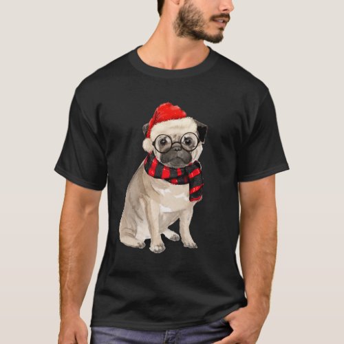 Pug Lover Funny Christmas Dog Holiday T_Shirt