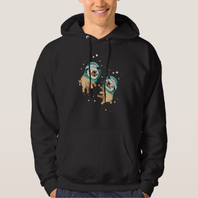 Pug Lover Kids Astronaut Dog Owner Space Pug Hoodie
