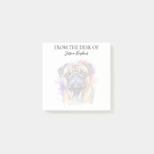 Pug Lover Monogrammed Dog Post-it Notes