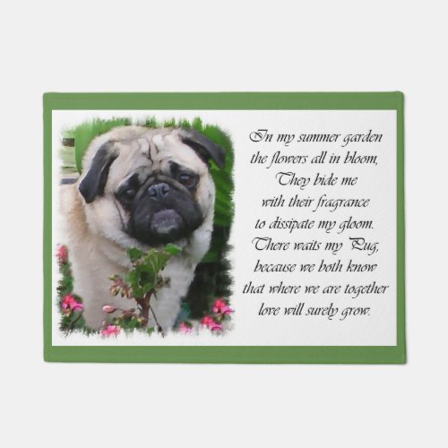 Pug Lovers Art Doormat