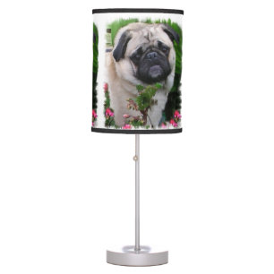 Pug Lovers Art Table Lamp