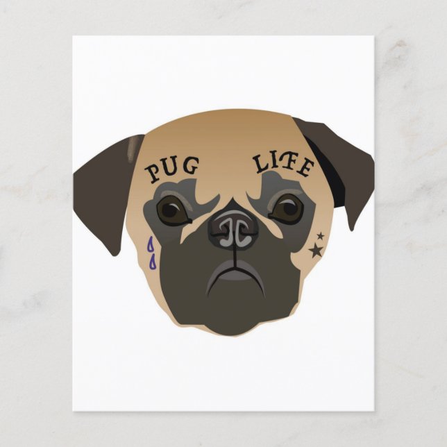 Pug Lovers | Cute Pug Life Flyer (Front)