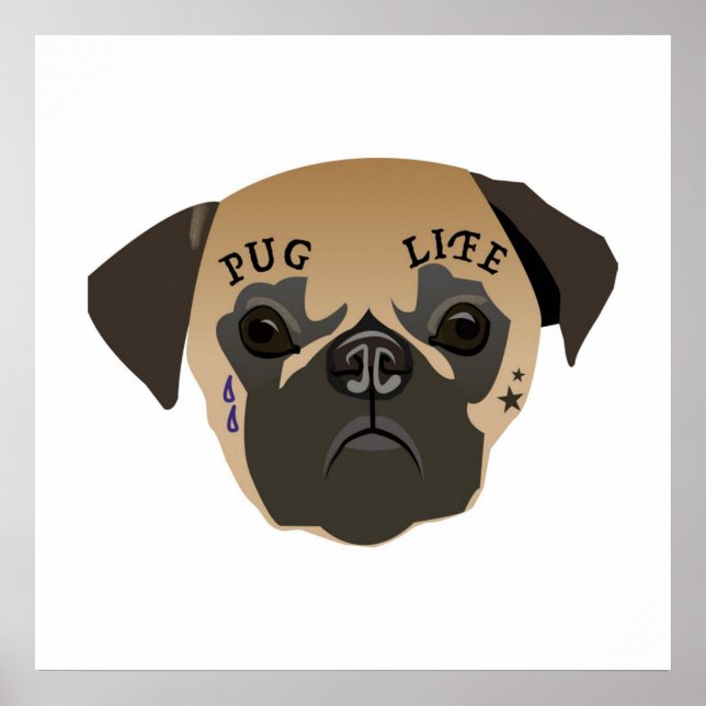 Pug Lovers | Cute Pug Life Poster (Front)