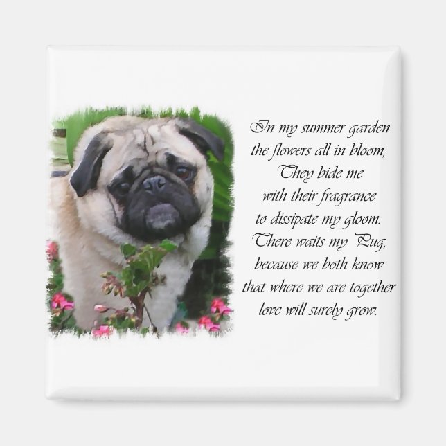 Pug Lovers Gifts Magnet (Front)