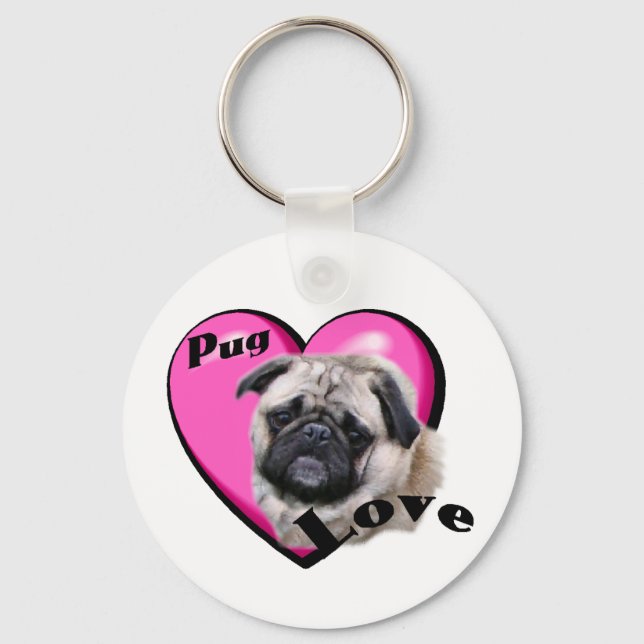 Pug Lovers Keychain (Front)