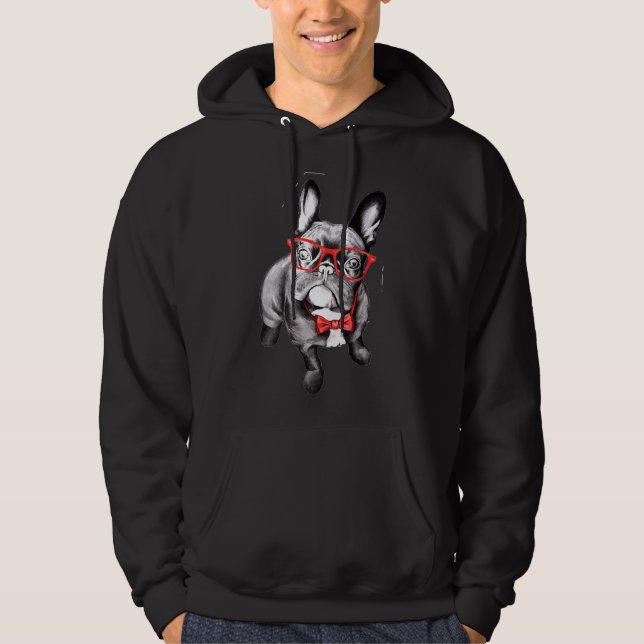 PUG lovers the hipster pug Classic T-Shirt 606 Hoodie (Front)