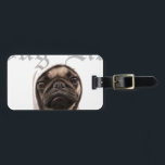 Pug Luggage Tag<br><div class="desc">Excellent product to use or to make gifts to the lovers of the race dog Pugs</div>