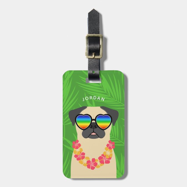 Pug Luggage Tags (Front Vertical)