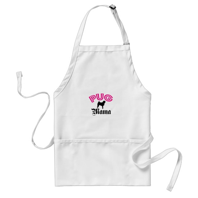 Pug Mama Adult Apron (Front)