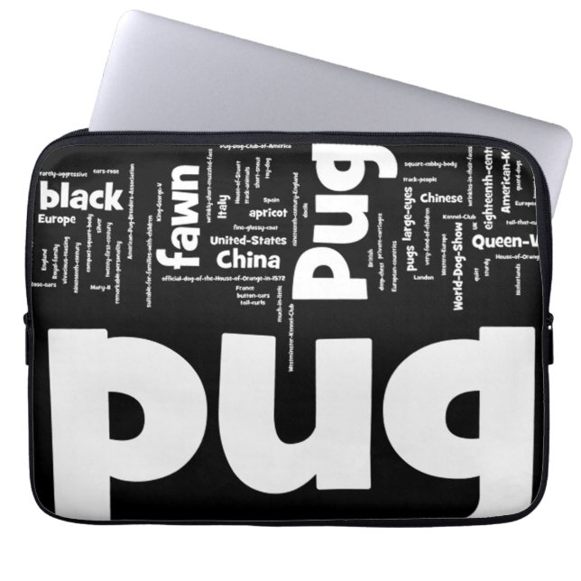pug mashup.png laptop sleeve (Front)