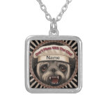 Pug Mess With Chef custom name necklace
