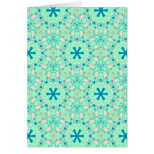 Pug Modern Pattern / Mopsmuster Cards (Front)