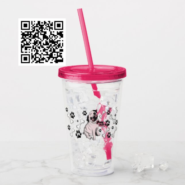 Pug Mom Acrylic Tumbler (Creator Uploaded)