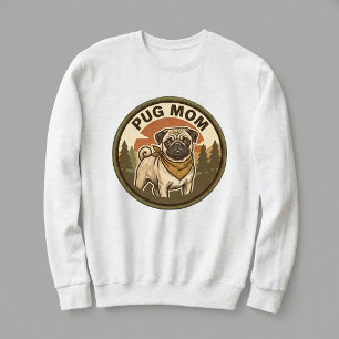 Pug Mom Crewneck Pug Dog Mom Gift For Her Sweatshirt