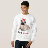 Pug Mom Dog Bandana Pet Lover Gift Womens Pug Sweatshirt (Front Full)
