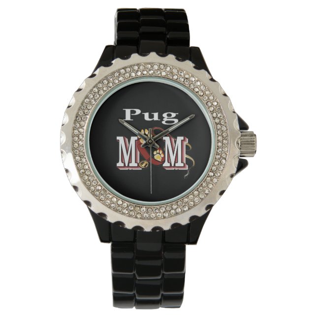 Pug Mom Gifts Watch (Front)