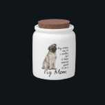 Pug Mom Jar<br><div class="desc">This Pug jar is a great gift for any Pug Mom.</div>