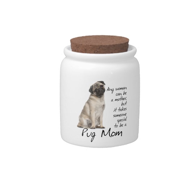 Pug Mom Jar (Front)