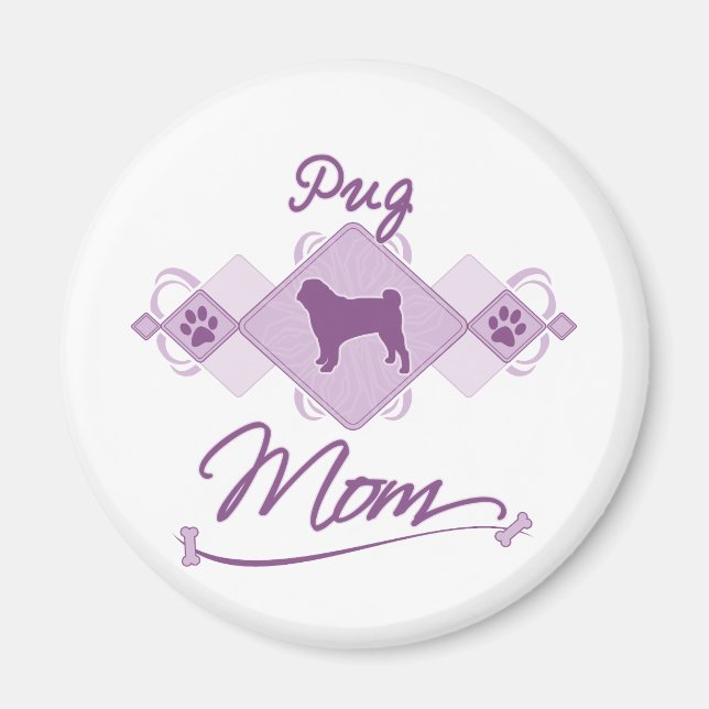 Pug Mom Magnet (Front)