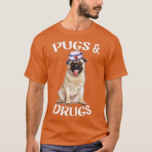 Pug Mom Pug Dog Mama Proud Nurse Life Nursing Pugs T_Shirt