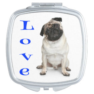 Pug Mom Puppy Dog Pugs Puppies Love Dogs Canine Vanity Mirror