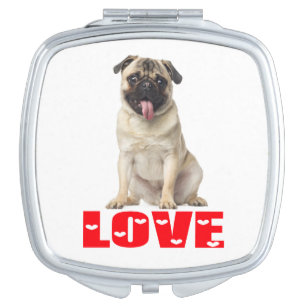 Pug Mom Puppy Dog Puppies Dogs Canine Compact Mirror