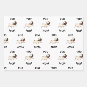Pug Mom Wrapping Paper Sheets