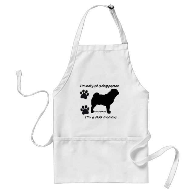 pug momma adult apron (Front)